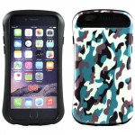 Wholesale Apple iPhone 6 4.7 Design Candy Shell Hybrid Case (Camouflage Teal)